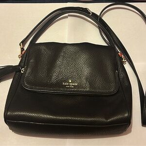 Kate Spade Black Crossbody Bag with Gold Accents